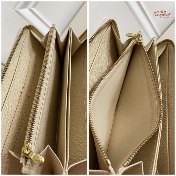 Authentic Louis Vuitton Damier Azur Canvas Leather Zippy Organizer Wallet CA1154 - Picture 9 of 12